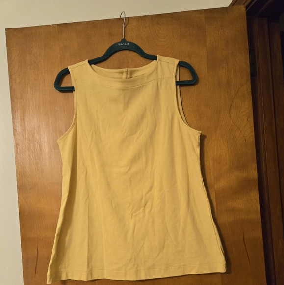 NWT Christopher & Banks Yellow Button Back Sleeveless Top Size M - Picture 1 of 6